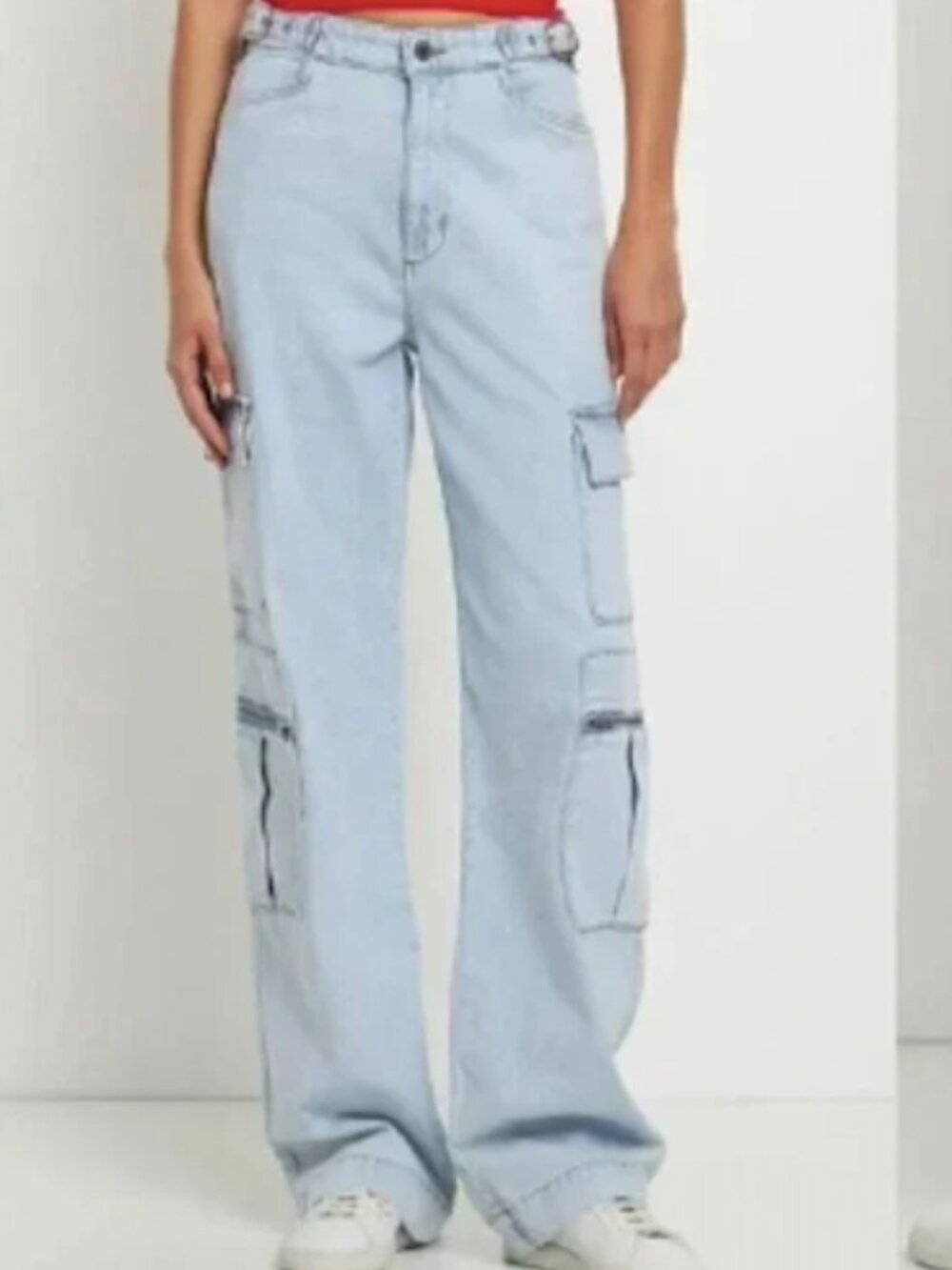 WEWOREWHAT Cargo Denim Jeans